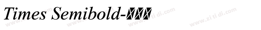 Times Semibold字体转换
